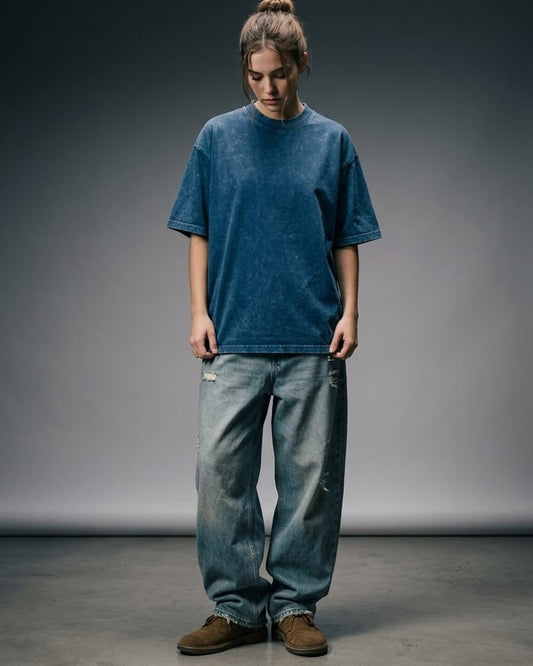 BLNK Acid Blue Oversized T-Shirt Unisex