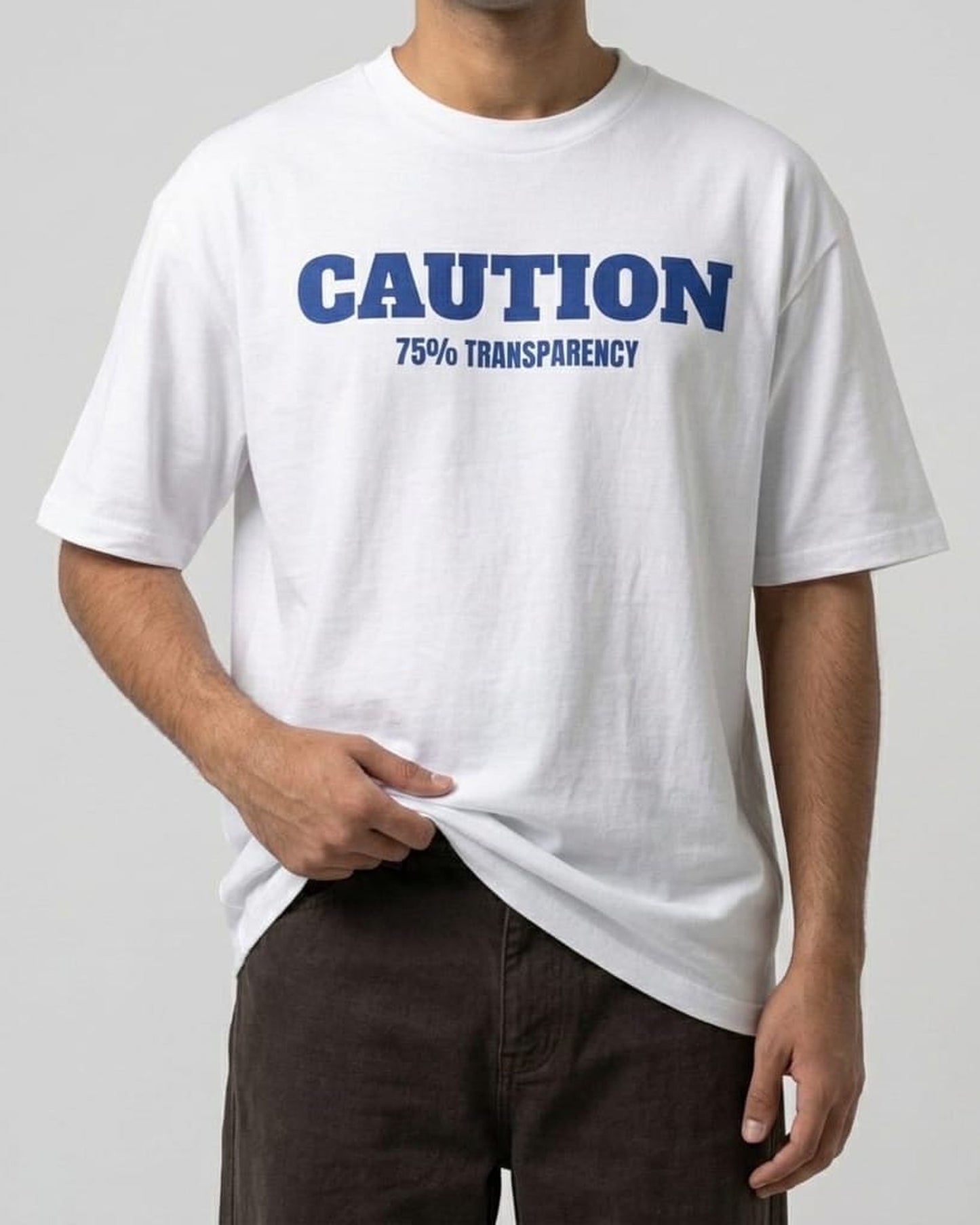 Blnk Men Oversized Caution T-Shirt