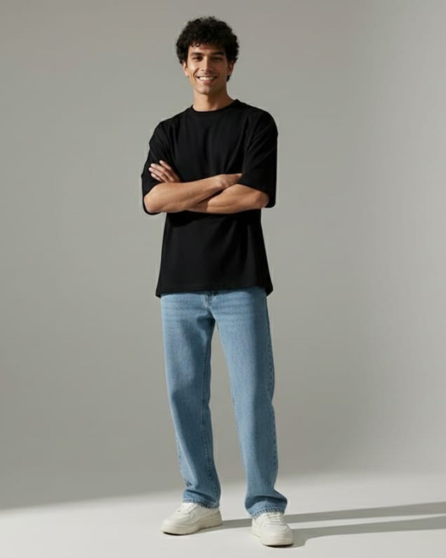 Blnk Men Black Oversized T Shirt