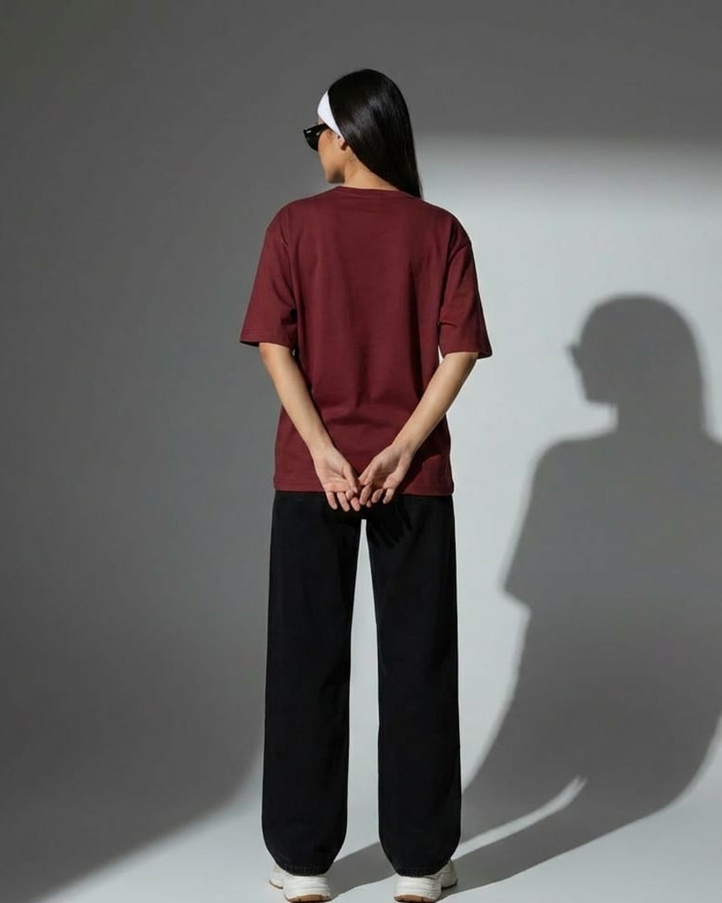 Blnk Maroon Oversized T- Shirt for Women