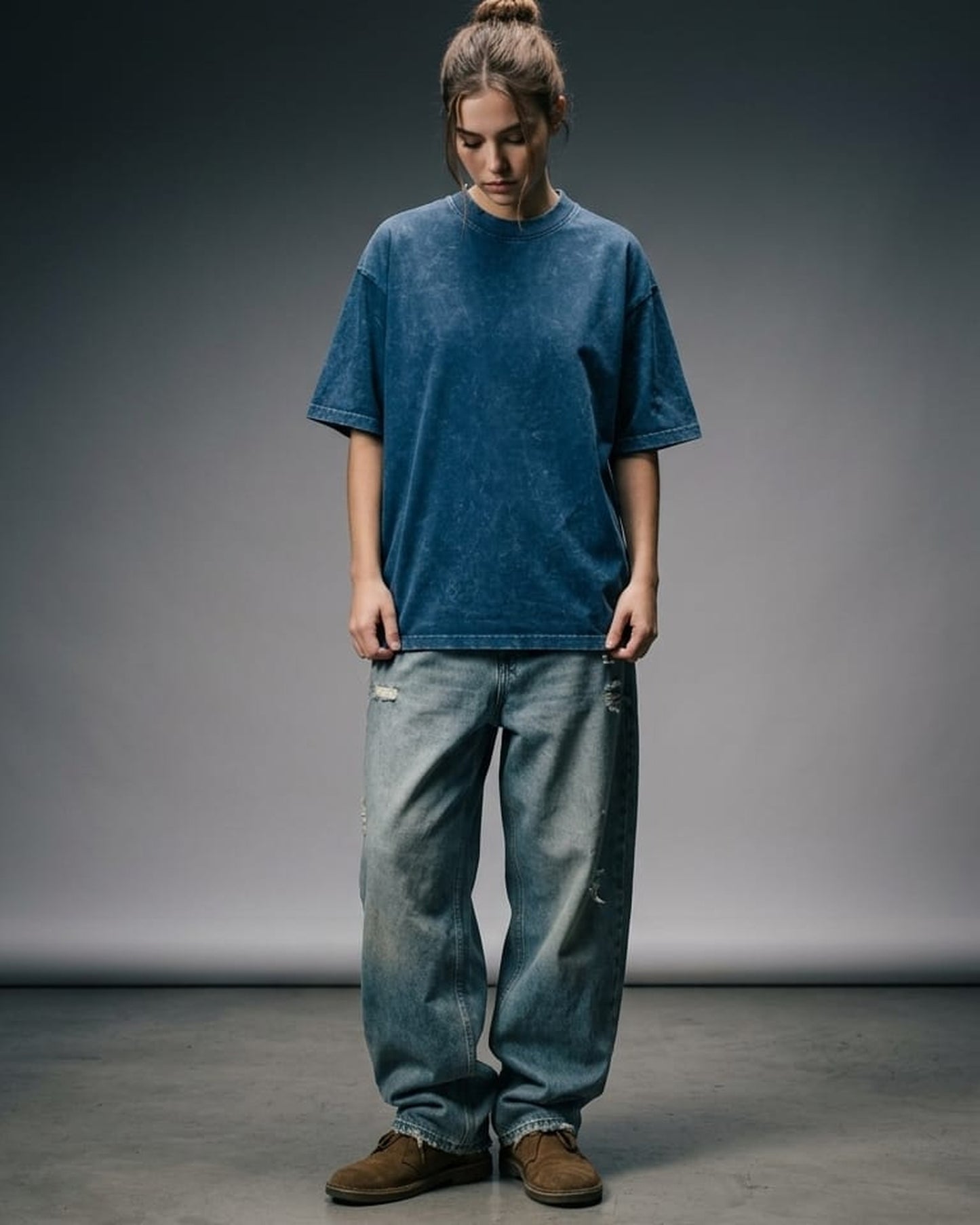 BLNK Acid Blue Oversized T-Shirt Unisex