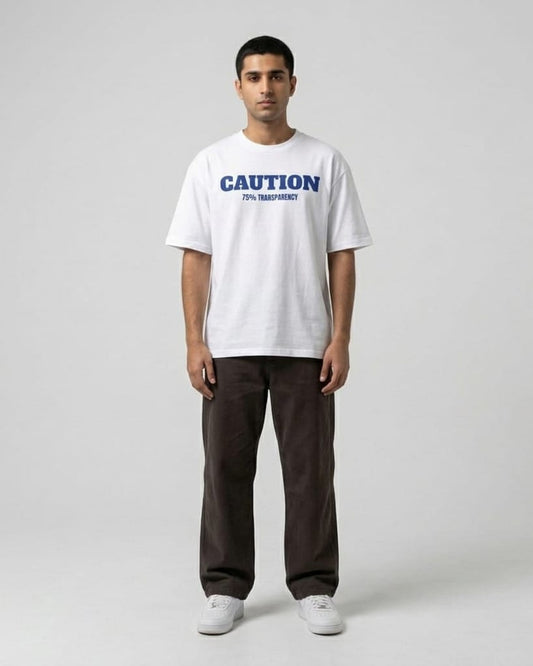 Blnk Men Oversized Caution T-Shirt