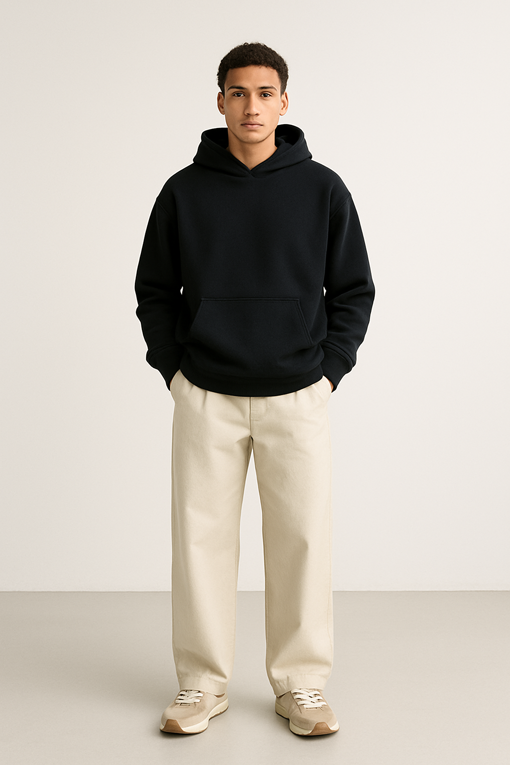 Blnk Oversized Hoodie In Black