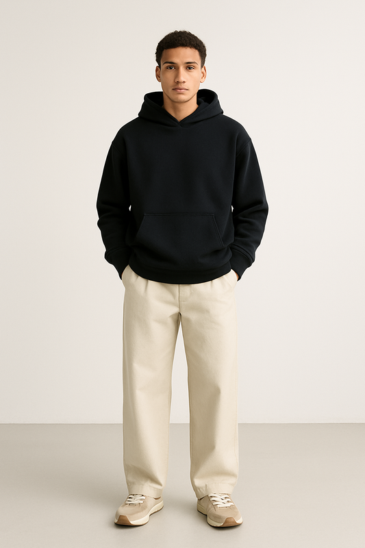 Blnk Oversized Hoodie In Black