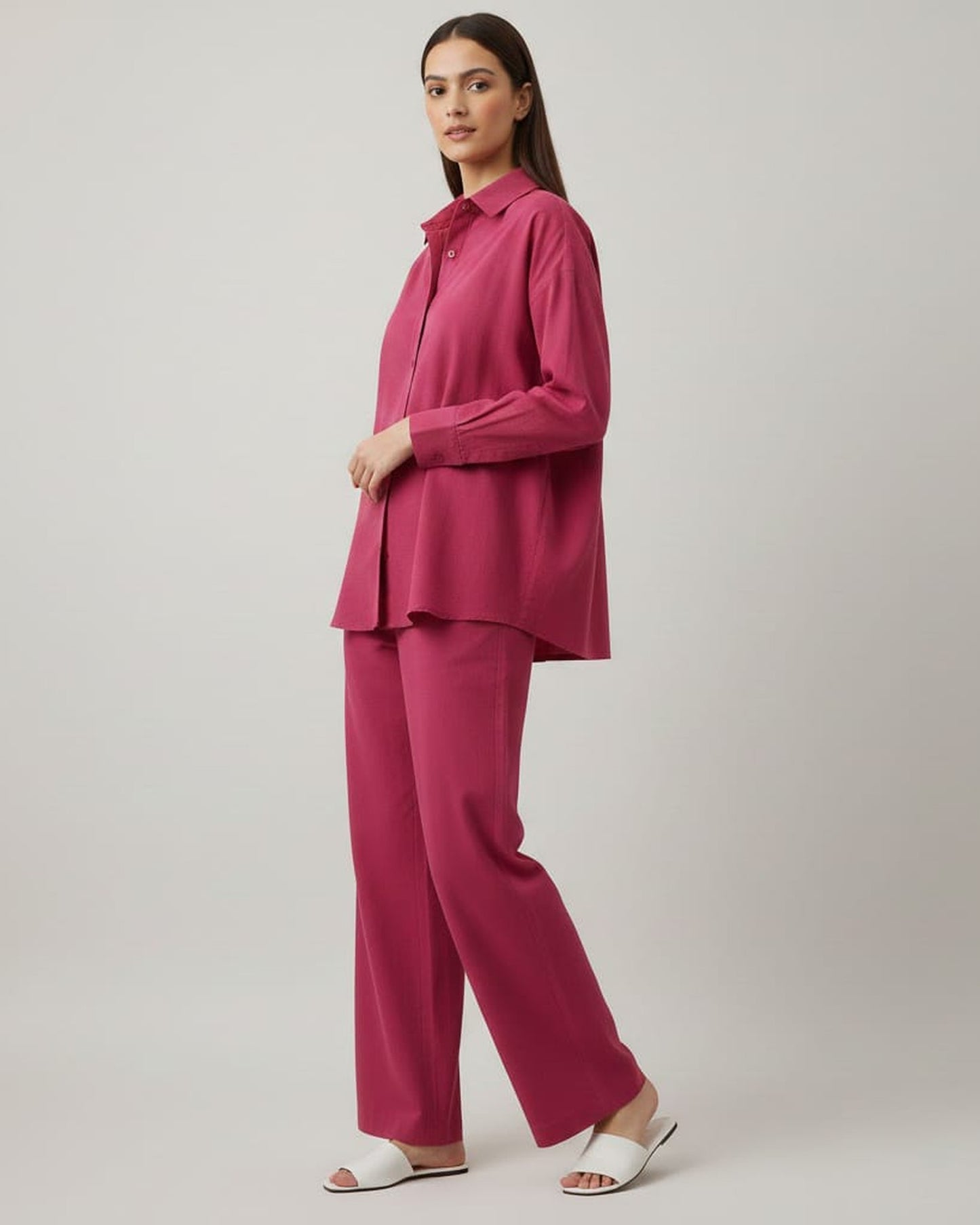 Blnk Women Pink Solid Co Ord Set