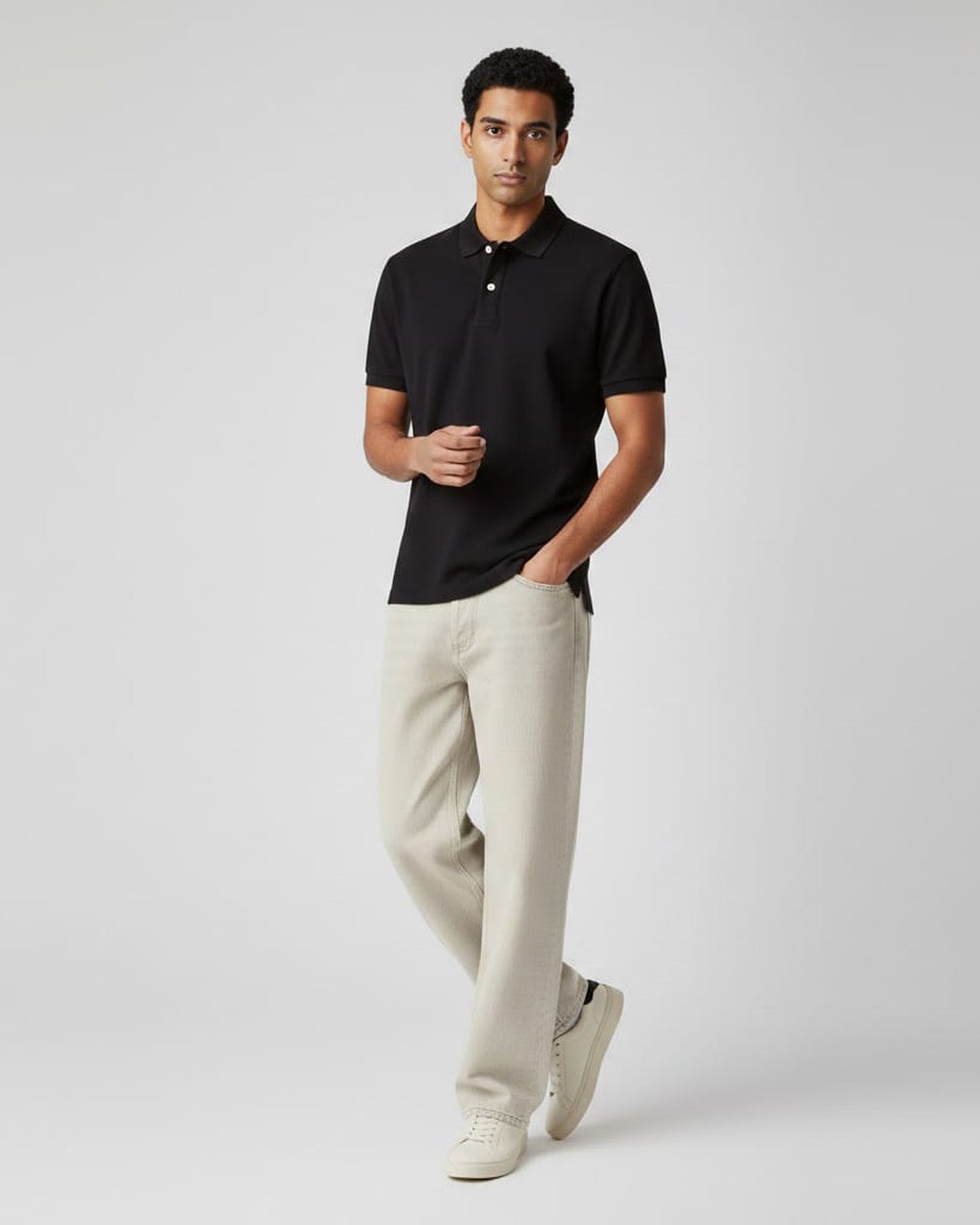 Unisex Blnk Black Polo