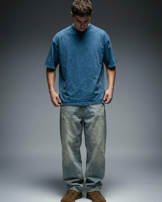 BLNK Acid Blue Oversized T-Shirt Unisex