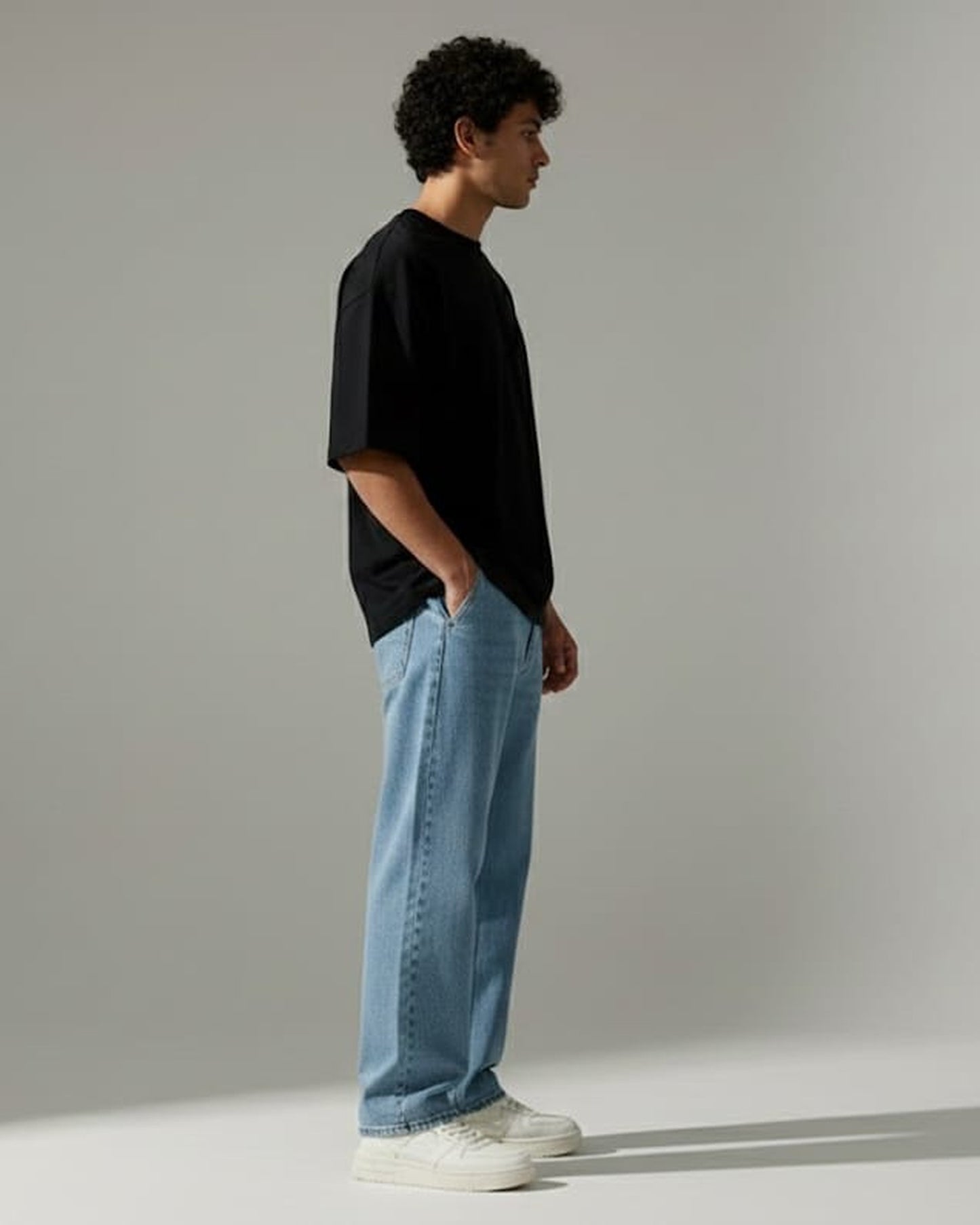 Blnk Men Black Oversized T Shirt