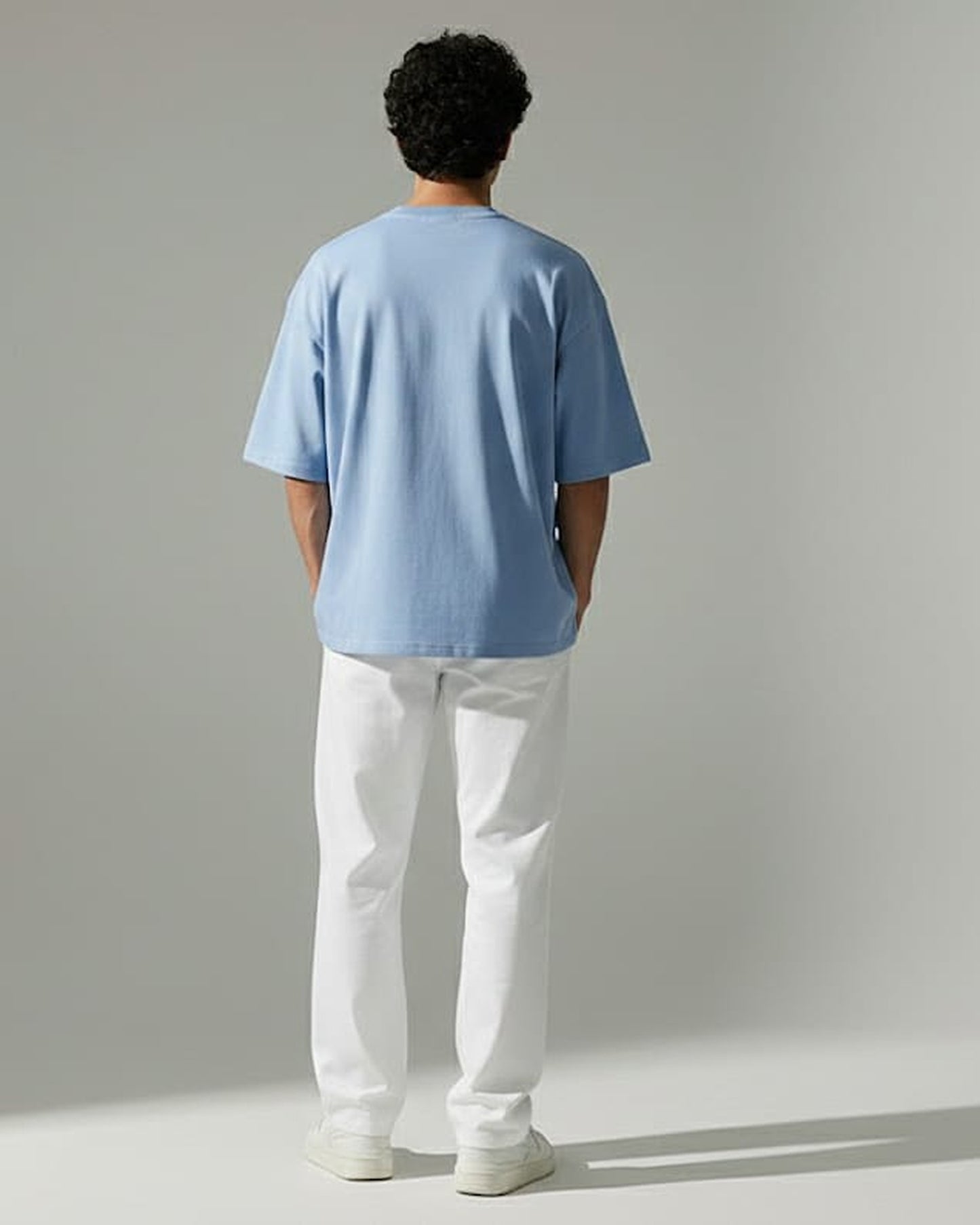 Blnk Men Sky Blue Oversized T Shirt