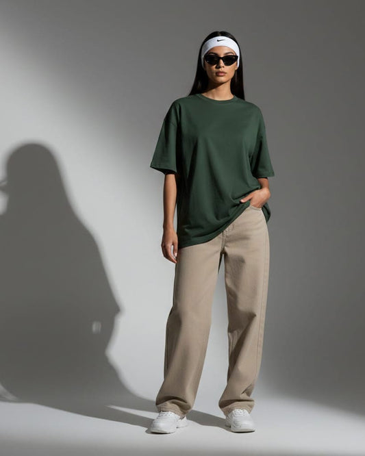 Blnk Green Oversized T- Shirt for Women