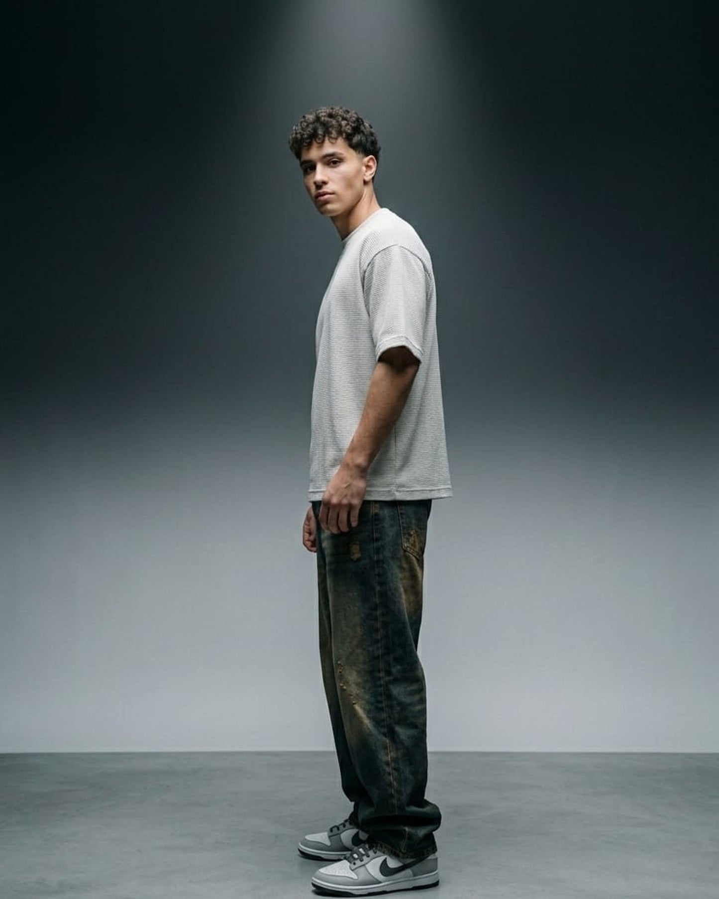 BLNK Oversized Knitted Texture T-Shirt Men