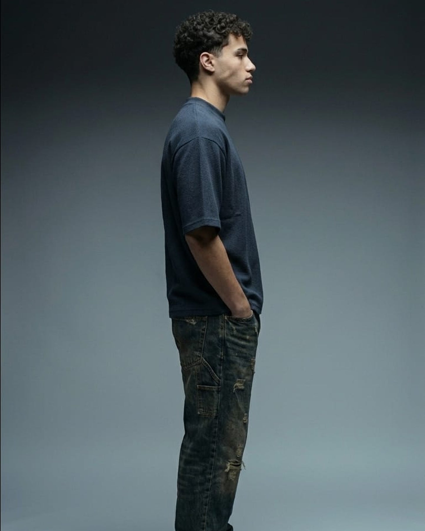 BLNK Oversized Knitted Texture T-Shirt Men