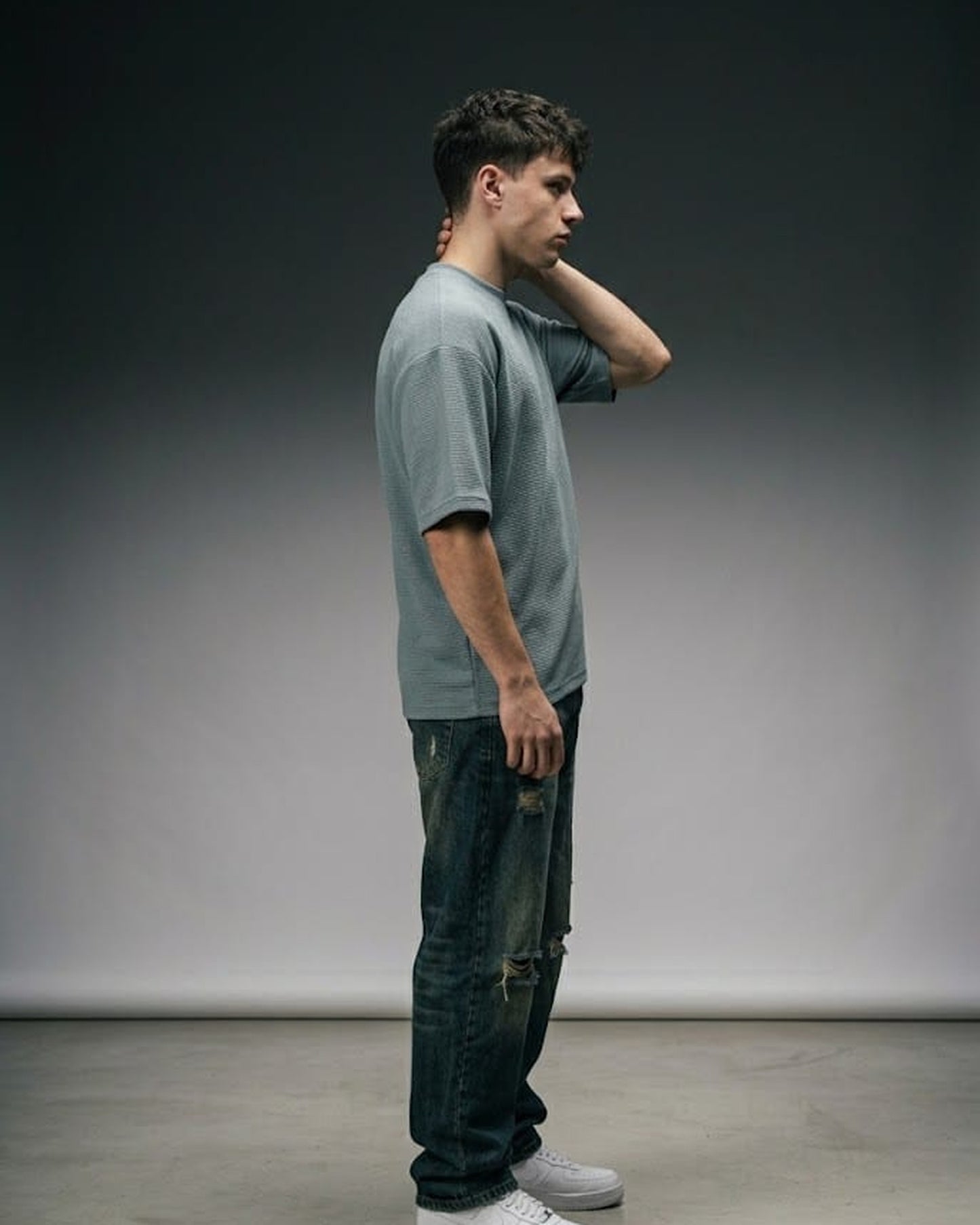BLNK Oversized Knitted Texture T-Shirt Men