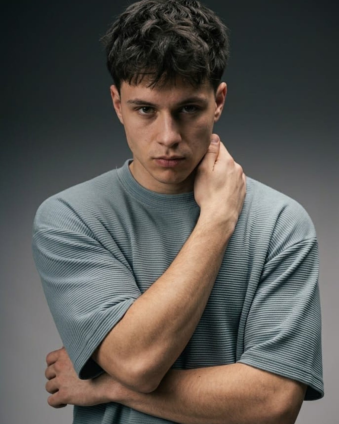 BLNK Oversized Knitted Texture T-Shirt Men