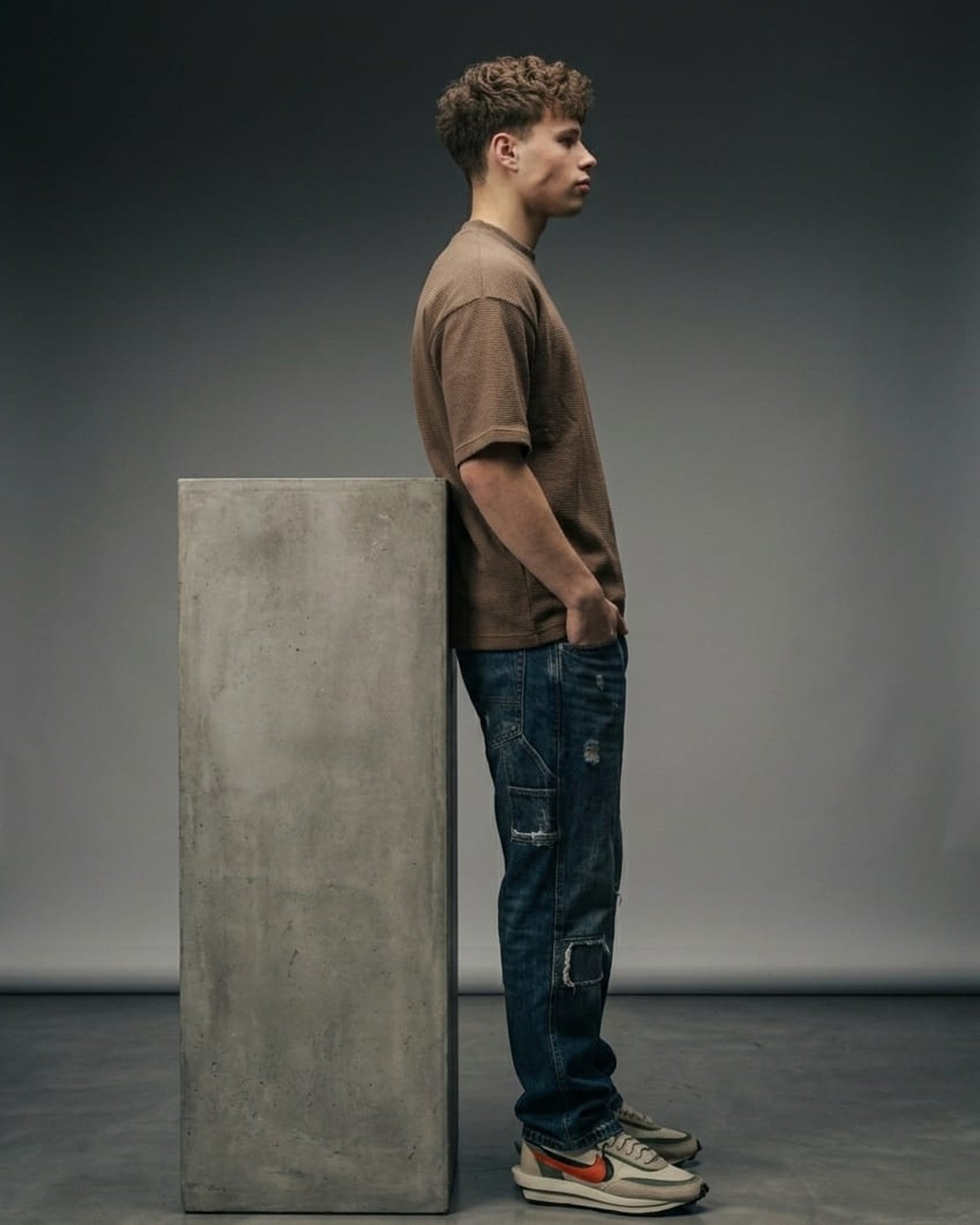 BLNK Oversized Knitted Texture T-Shirt Men