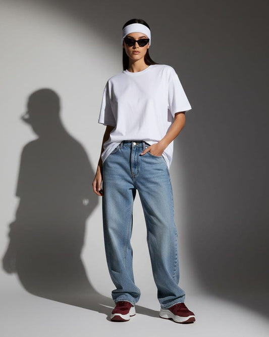 Blnk White Oversized T- Shirt for Women