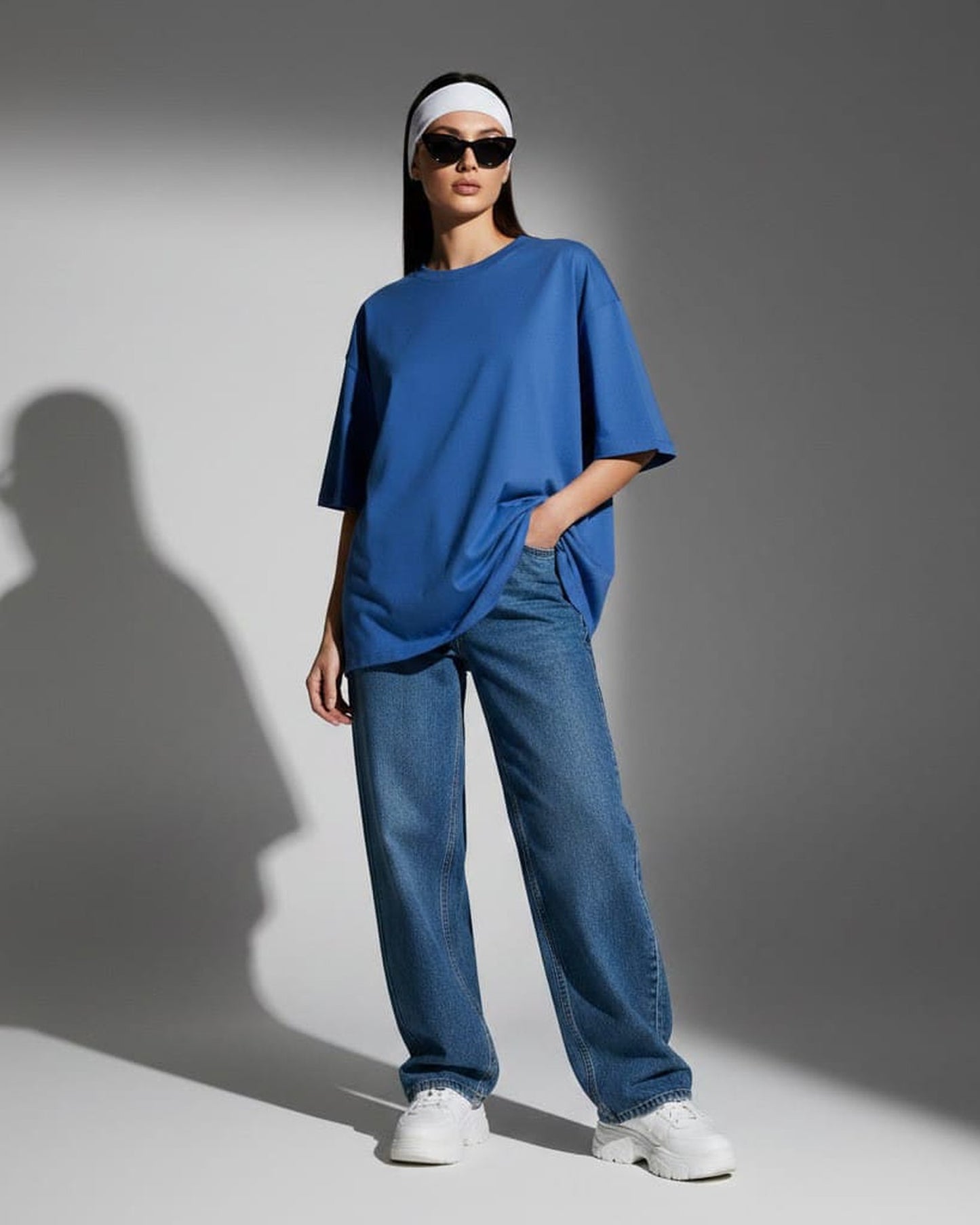 Blnk Blue Oversized T- Shirt for Women